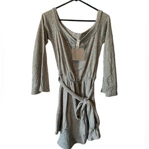 Long sleeve gray dress. Sweatshirt material. Never worn. Brand New.